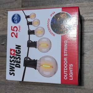 Swiss design outdoor string lights 25 feet